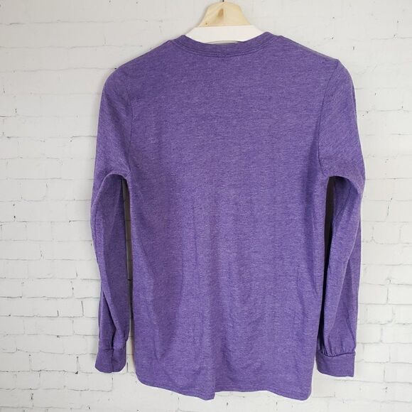 Louisville Tourist Baseball Tee Size Womens S Purple Logo Spell Out NEW - Picture 5 of 5